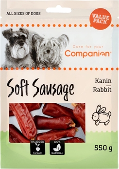 Dry sausage rabbit - 550g - Companion - godbid til hunde